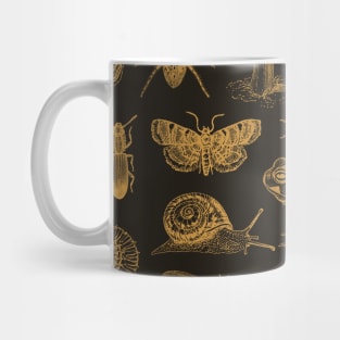 Goblincore Pattern: Frog, Mushroom, Snail, Moth Mug